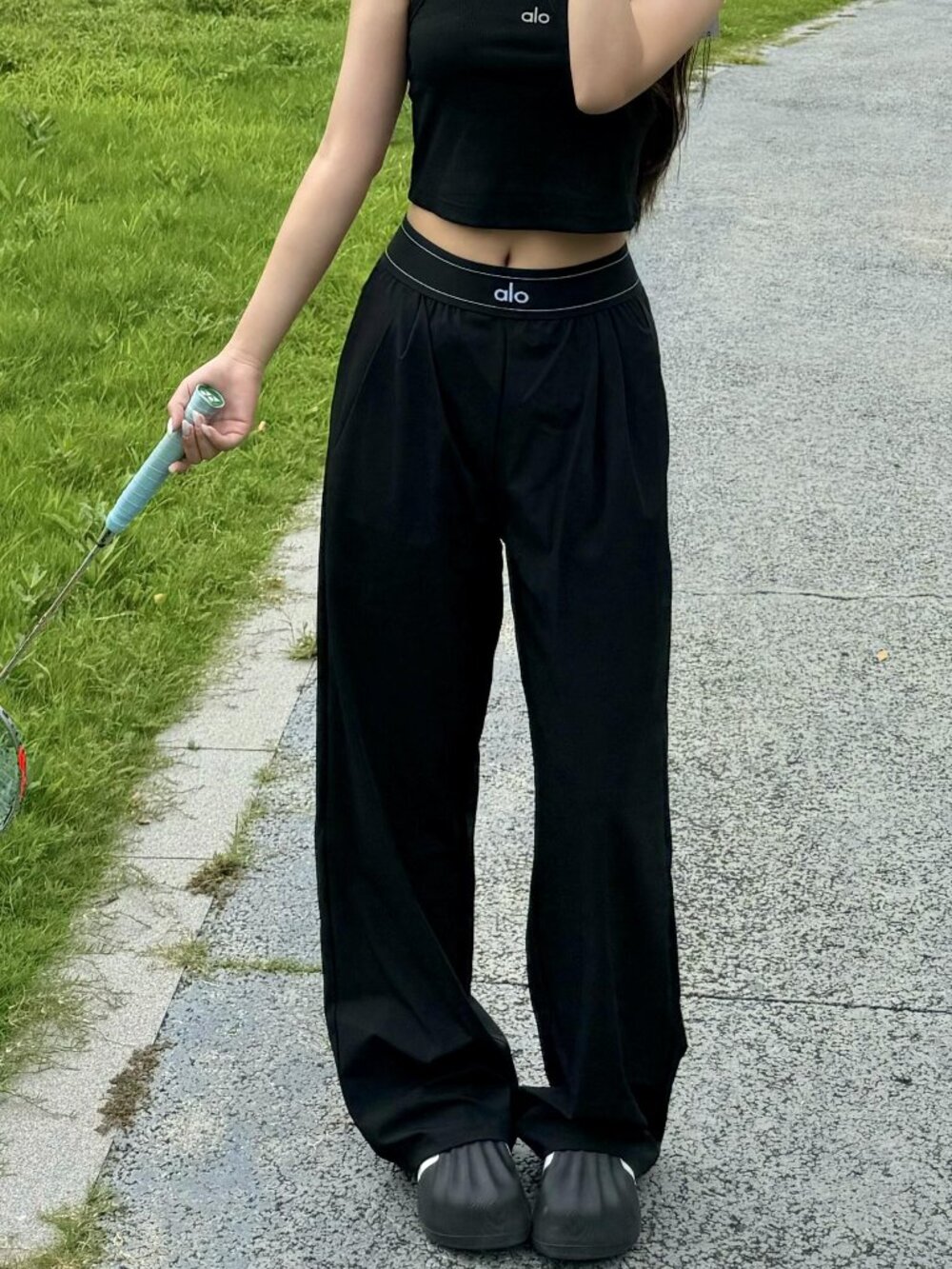 🦋ALO Yoga Women's Black Suit Up Pants✨New Regular 30" Inseam
